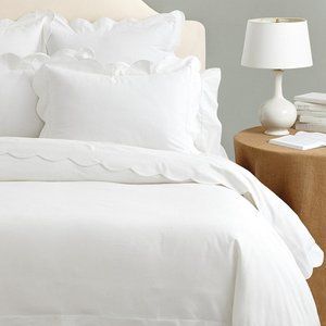 Ballard Designs Emma Scalloped Bedding in White